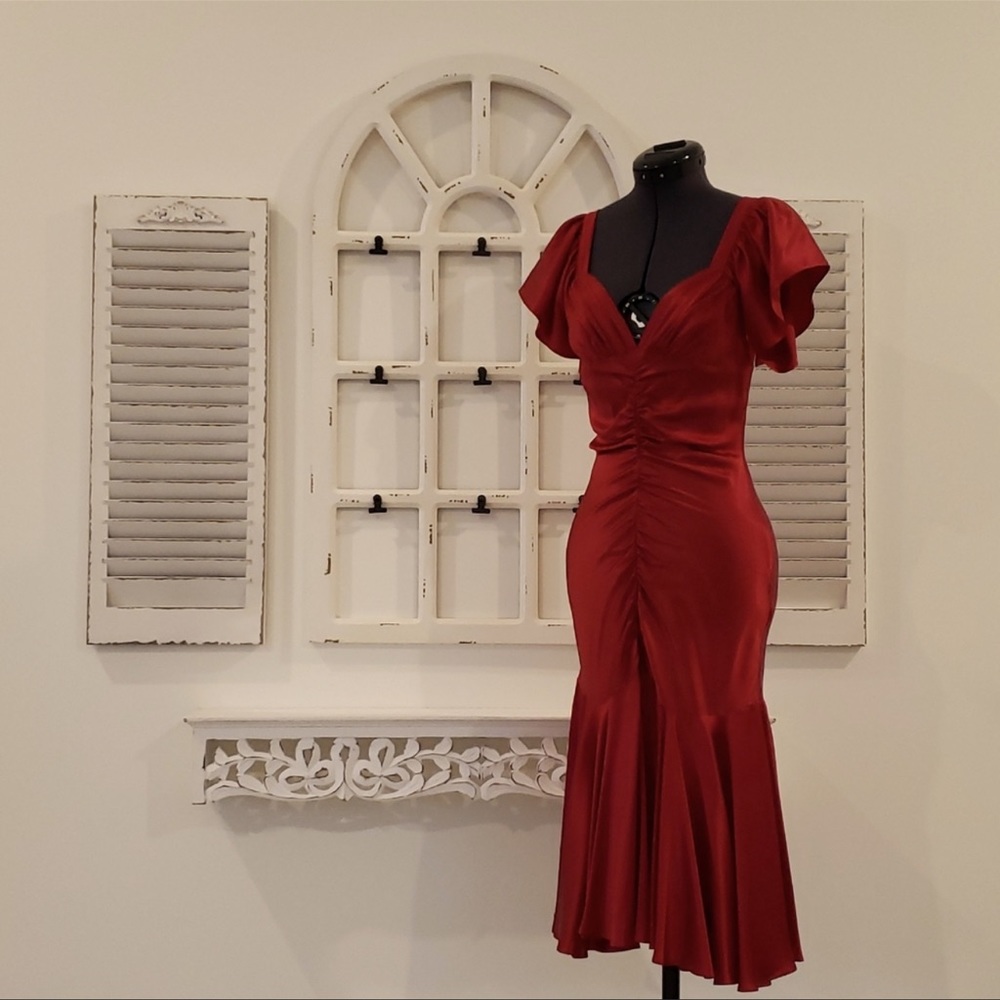 Gorgeous red Betsey Johnson evening dress